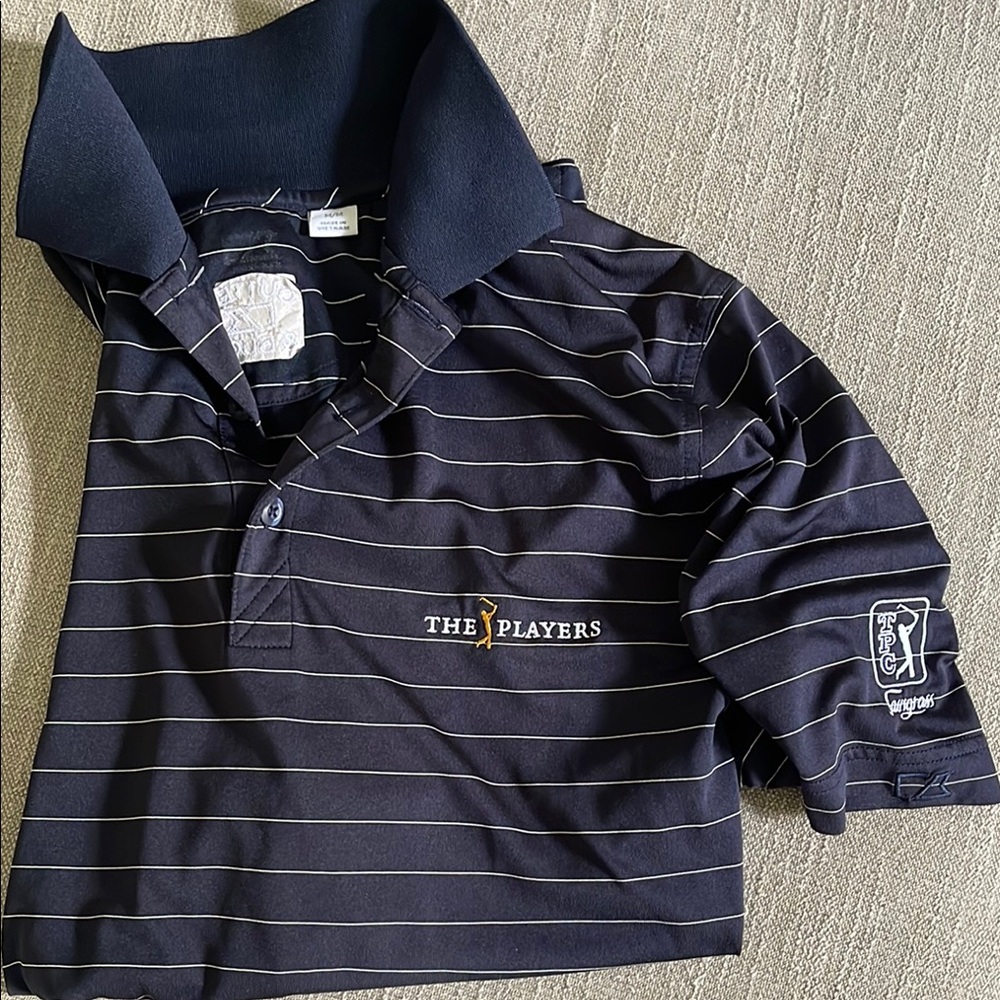 The PLAYERS TPC Sawgrass- Cutter and buck Striped Polo Shirt - Navy